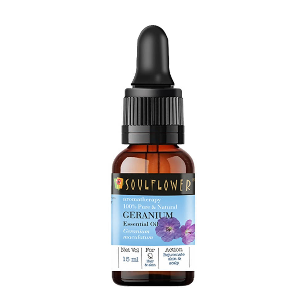 Soulflower Aromatherapy Pure & Natural Geranium Essential Oil | Grocsy