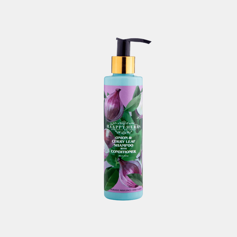 Haappyherbs Onion & Curry Leaf Shampoo With Conditioner | Grocsy