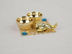 Kundan HandiKrafts Ganesha Square Haldi Kumkum | Grocsy