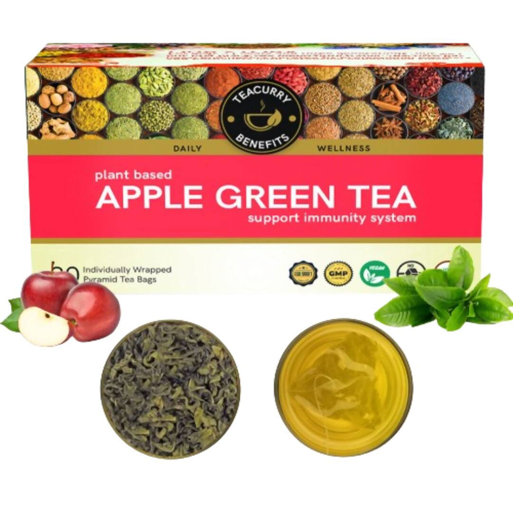 Teacurry Apple Green Tea Bags | Grocsy