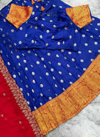 Teeya Creation New Trendy Stylist South Style Lehenga Choli Set - Blue | Grocsy