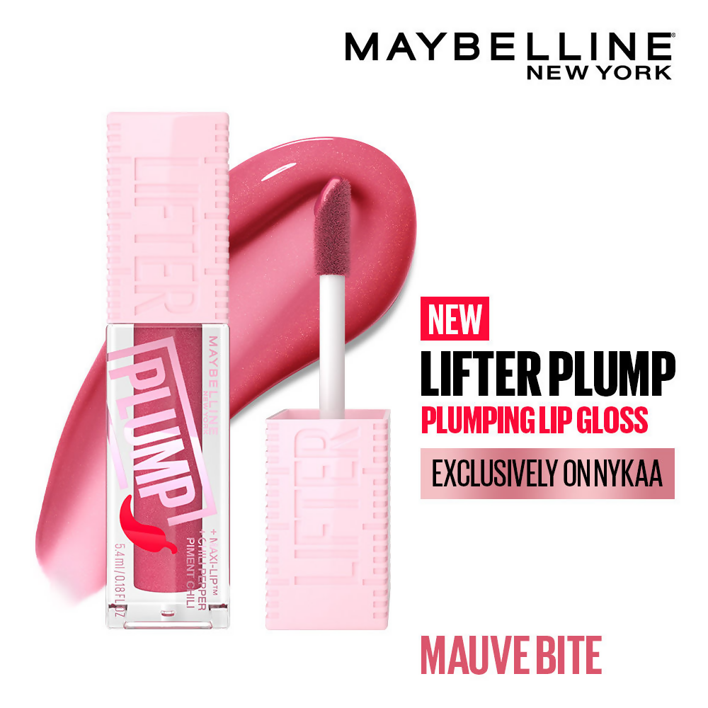 Maybelline New York Lifter Plump - Plumping Lip Gloss - Mauve Bite | Grocsy