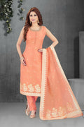 Joban Fashion Jacquard Orange Color Kurta Set | Grocsy