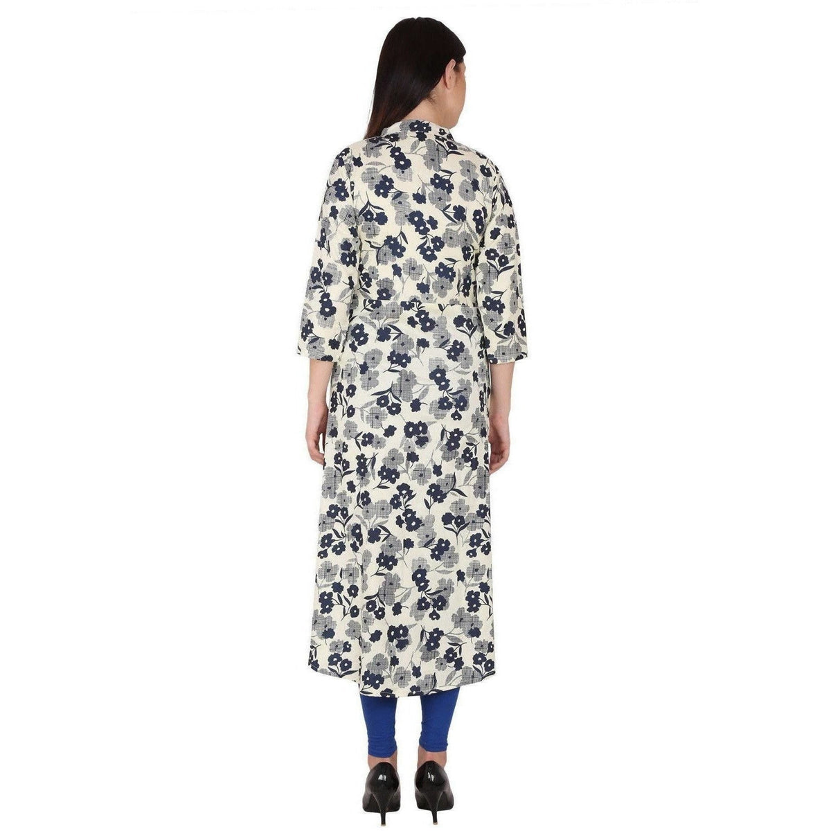 Kanoor Women's Multi Rayon High Low Kurti | Grocsy
