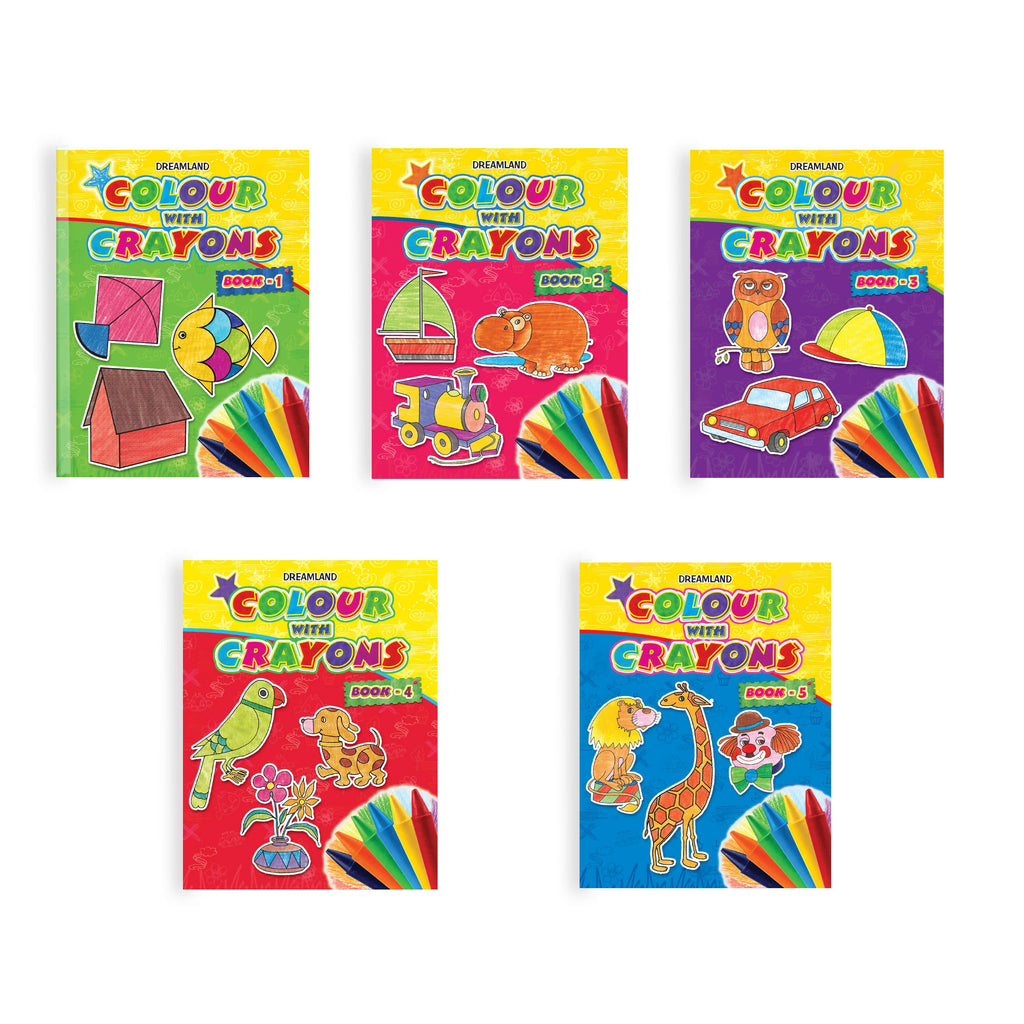 Dreamland Colour With Crayons - 1 to 5 (Pack) | Grocsy