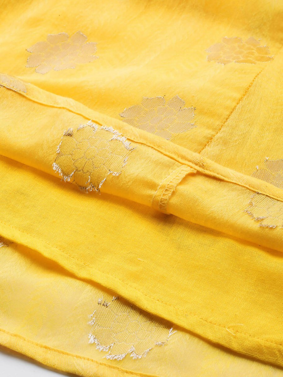 Ahalyaa Women's Traditional wear Dress - Yellow | Grocsy