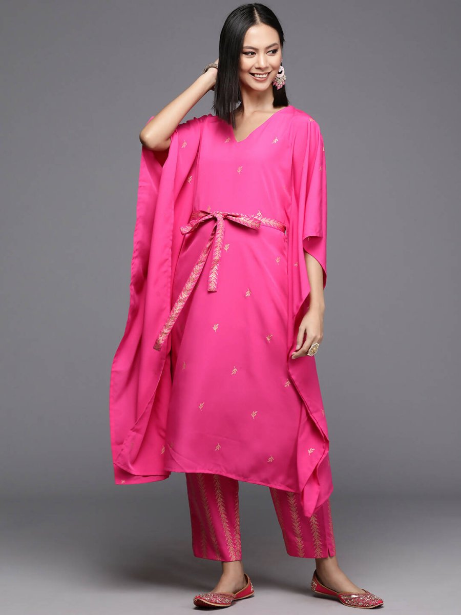 Ahalyaa Women's Traditional wear Kurta Set - Pink | Grocsy
