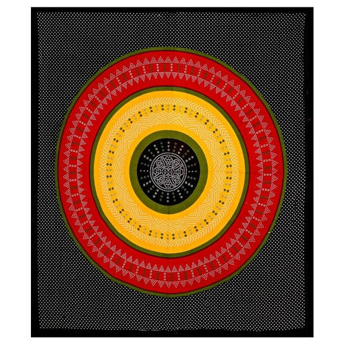 Vamika Printed Cotton Black Color & Multicolor Bedsheet With Pillow Covers (LEOC_BANDJ_BL) | Grocsy