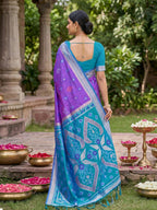 Shree Shyam Fashion Purple Soft Silk Saree | Grocsy