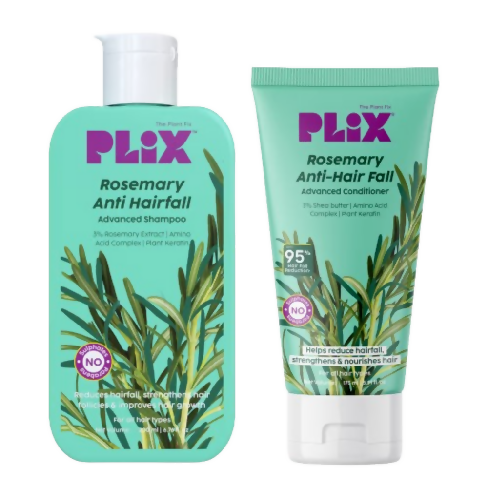 PLIX The Plant Fix Rosemary Anti Hairfall Regime Advanced Shampoo & Conditioner | Grocsy