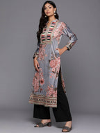 Ahalyaa Women's Traditional wear Kurta - Grey | Grocsy
