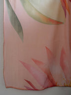 Suta Peach Floral Pure Cotton Saree | Grocsy