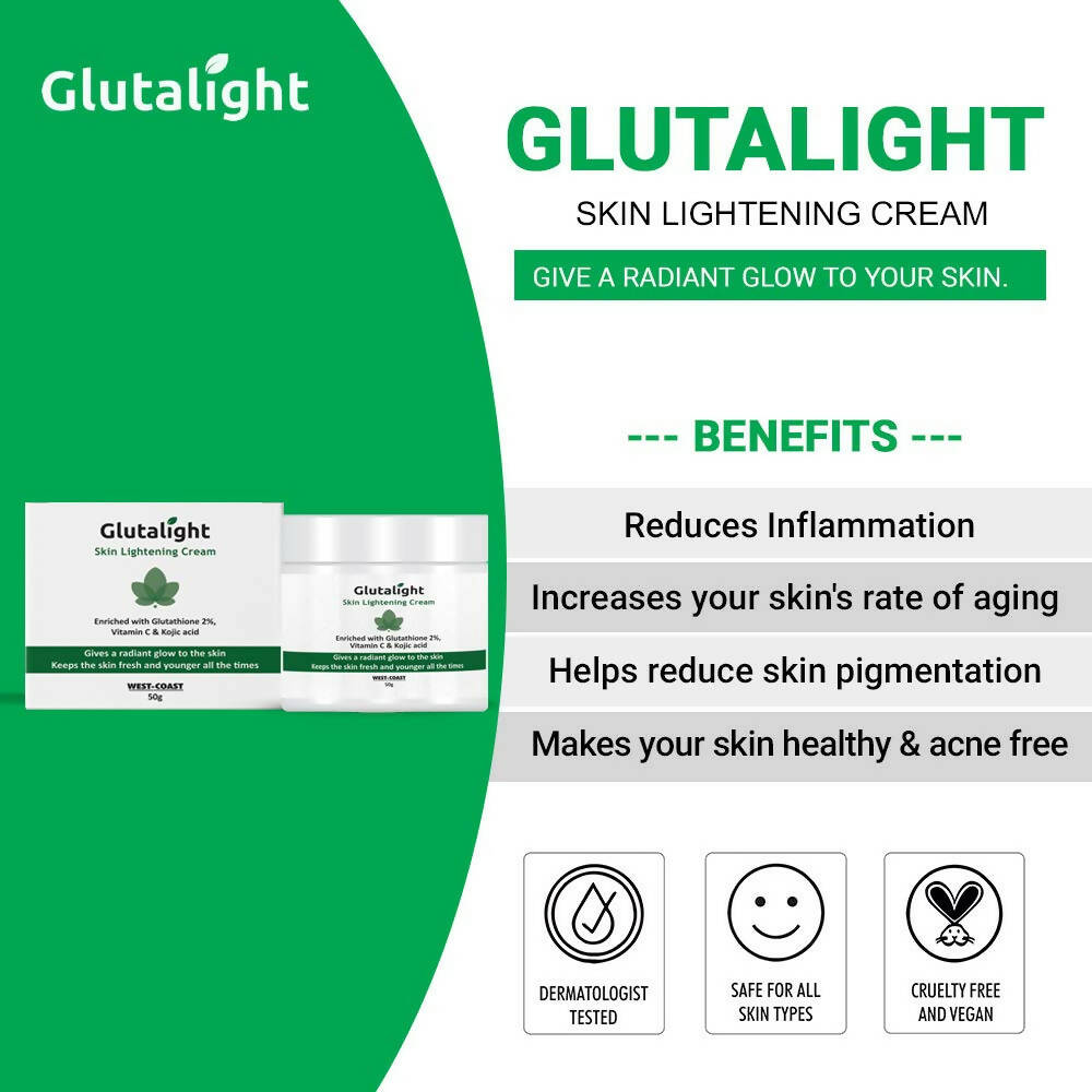 Healthvit Glutalight Skin Lightening Cream | Grocsy
