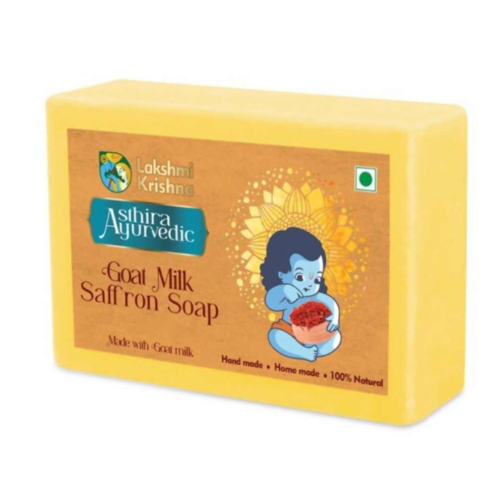 Lakshmi Krishna Saffron Goat Milk Soap | Grocsy