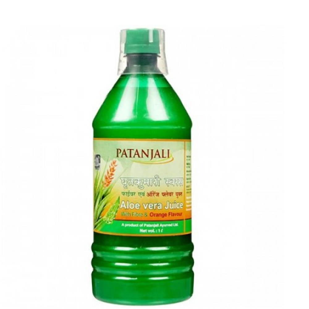 Patanjali Aloevera Juice with Fiber and Orange Flavour (1000 ML) | Grocsy