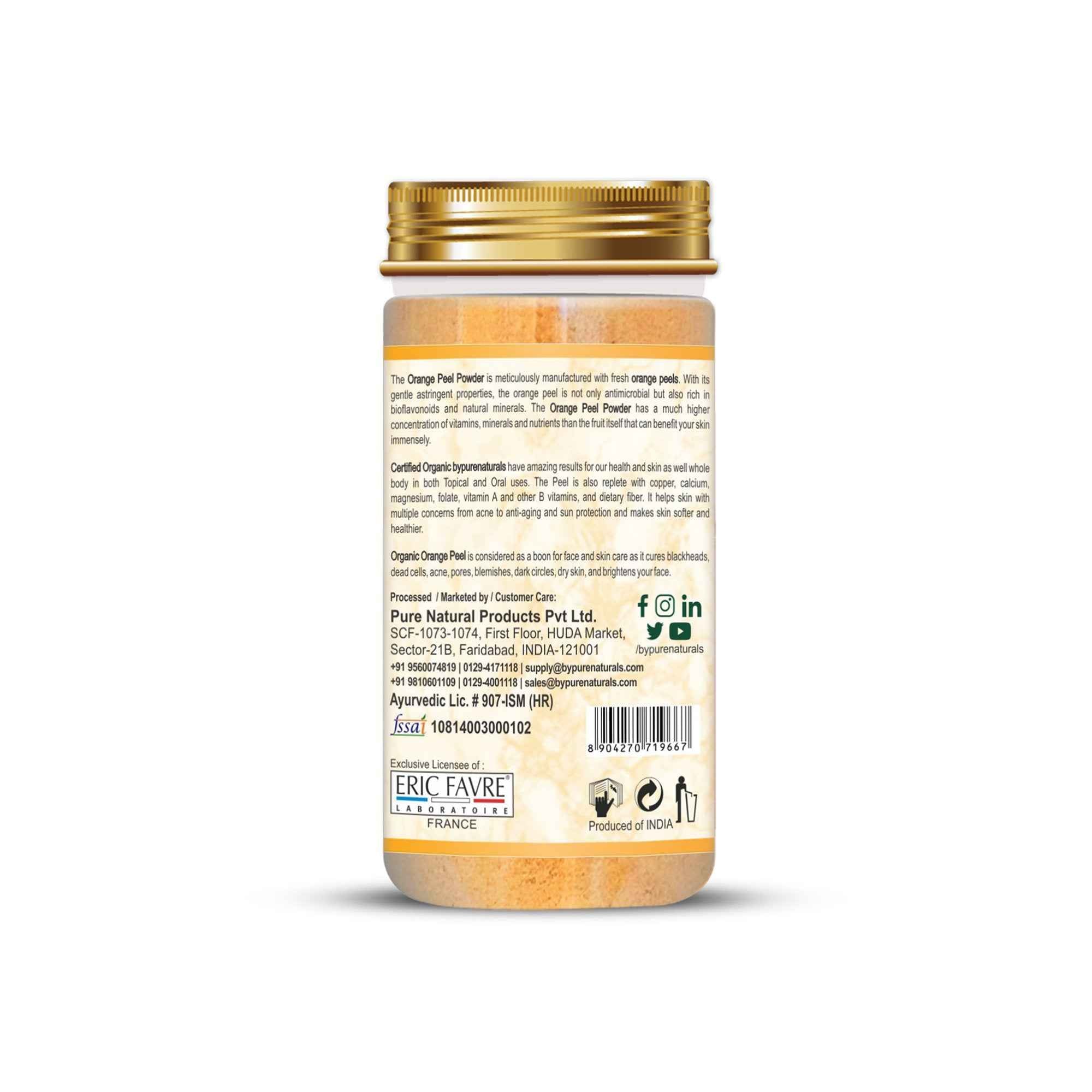 byPureNaturals Organic Orange Peel Powder | Grocsy