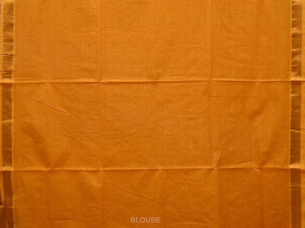 Orange Uppada Cotton Handloom Saree with Grill Pallu Design - Global Threads | Grocsy