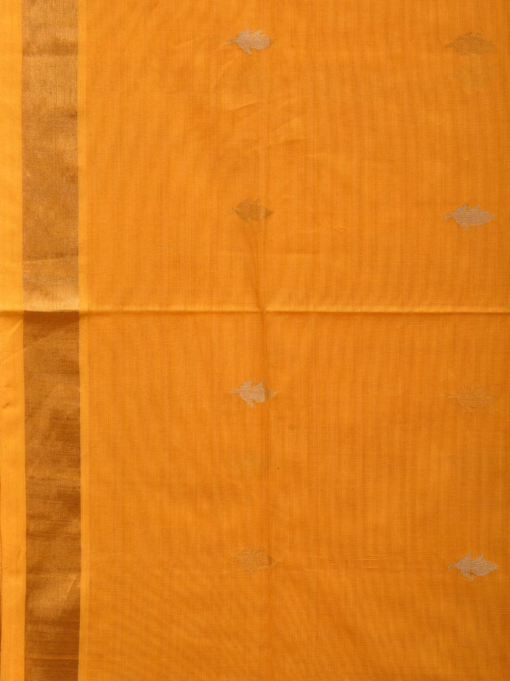 Orange Uppada Cotton Handloom Saree with Grill Pallu Design - Global Threads | Grocsy