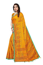Vamika Embroidery Yellow Jute Silk Saree (Jhulka Yellow) | Grocsy
