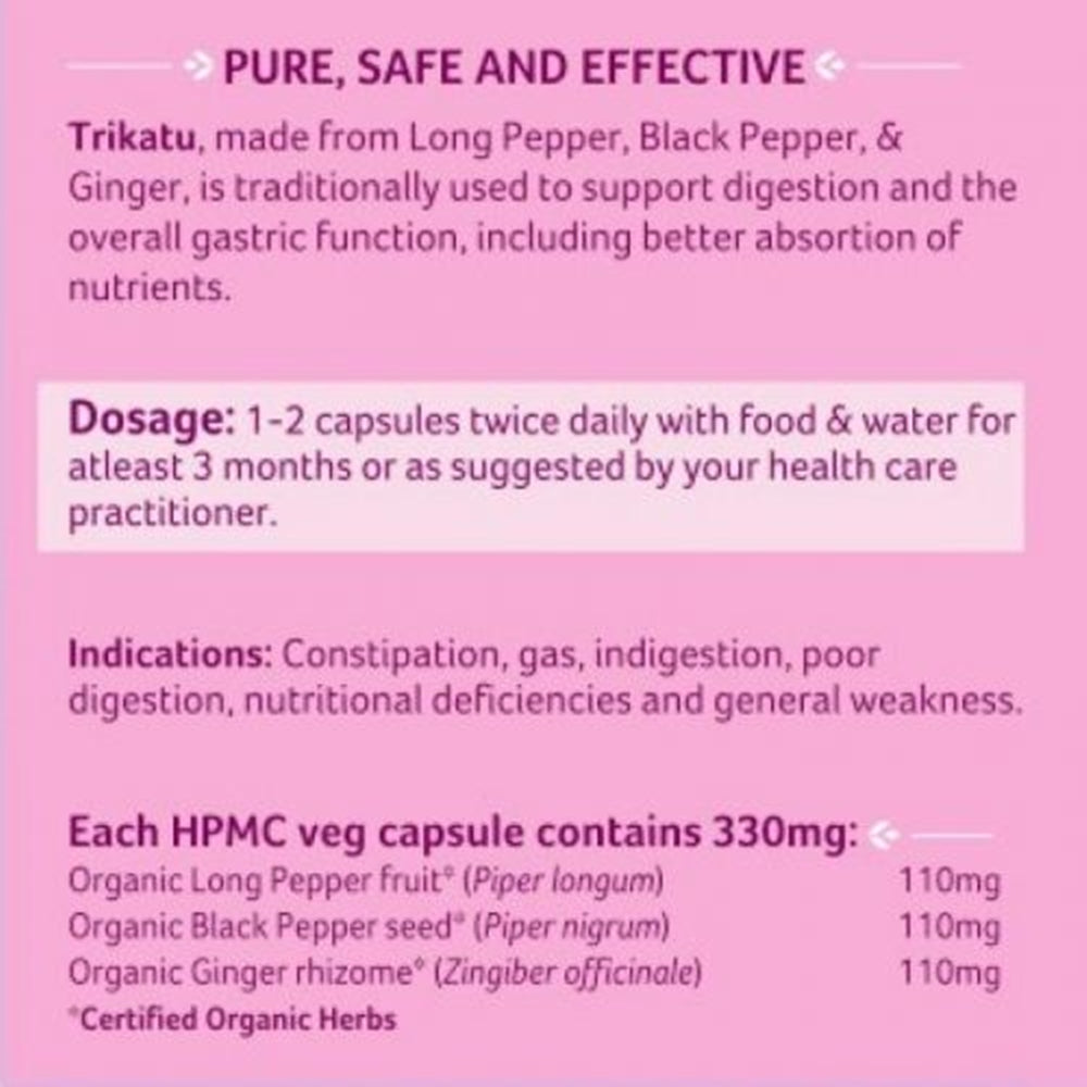 Organic India Trikatu 60 Capsules | Grocsy