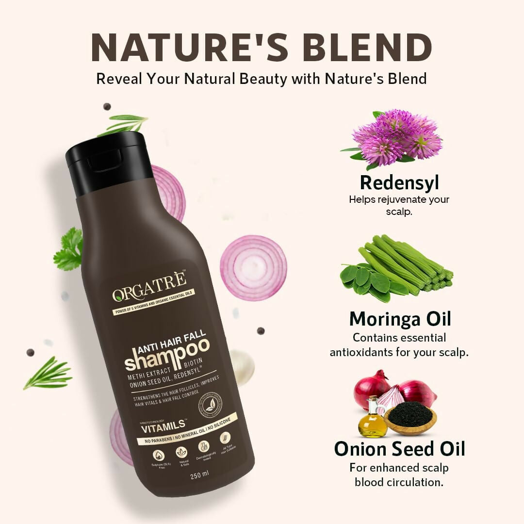 Orgatre Anti Hair Fall Shampoo For Hair Fall Dry & Frizzy Hairs | Grocsy