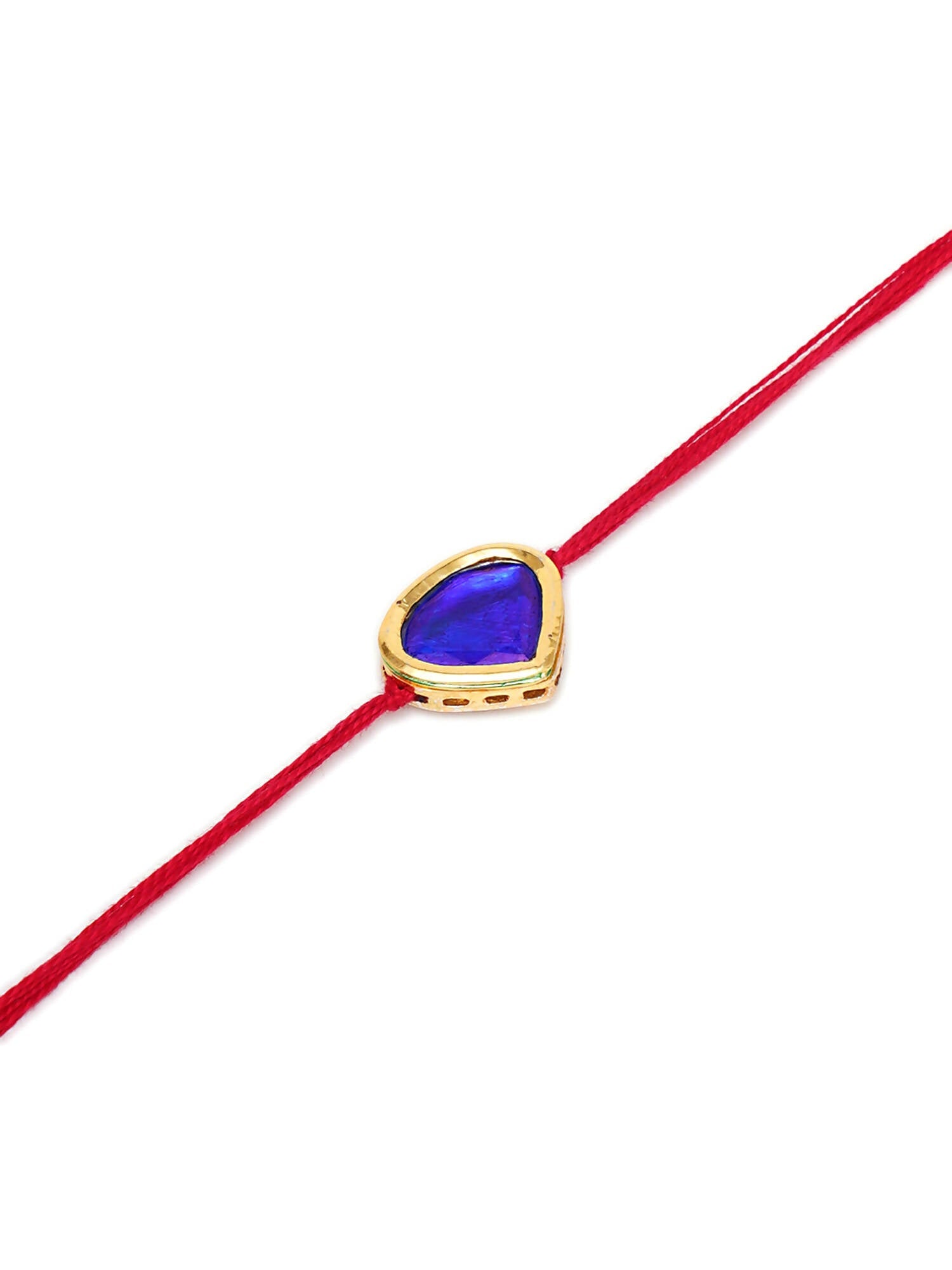 Designer kundan Rakhi - Ruby Raang | Grocsy