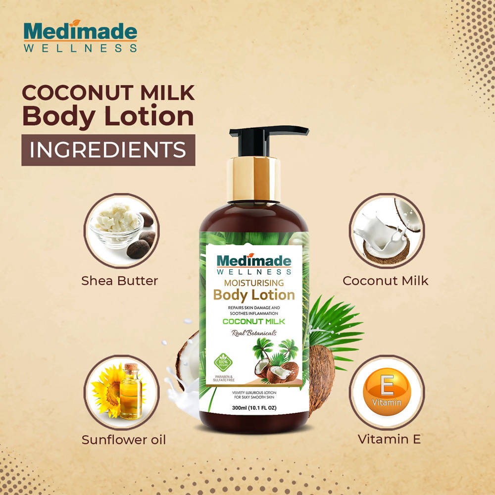 Medimade Wellness Moisturising Body Lotion With Coconut Milk | Grocsy