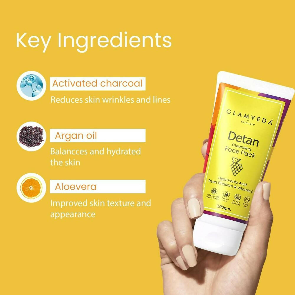 Glamveda Detan Cooling Face Pack | Grocsy