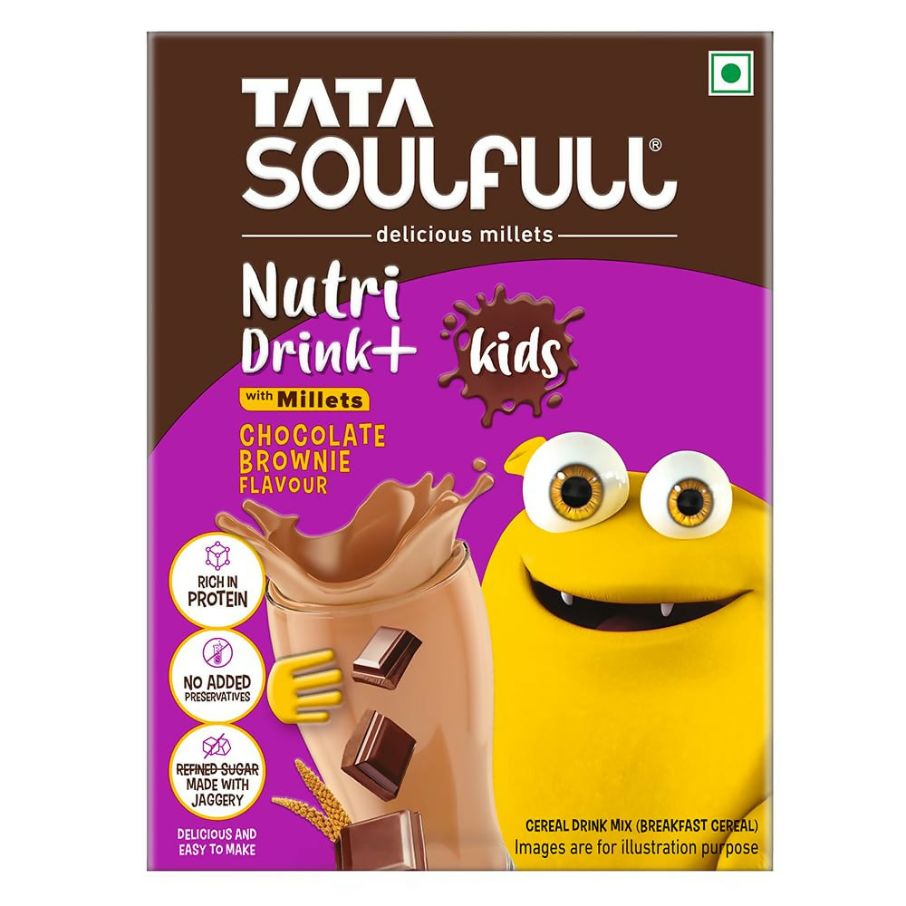 Tata Soulfull Nutri Drink+ For Kids With Millets - Chocolate Brownie Flavor | Grocsy