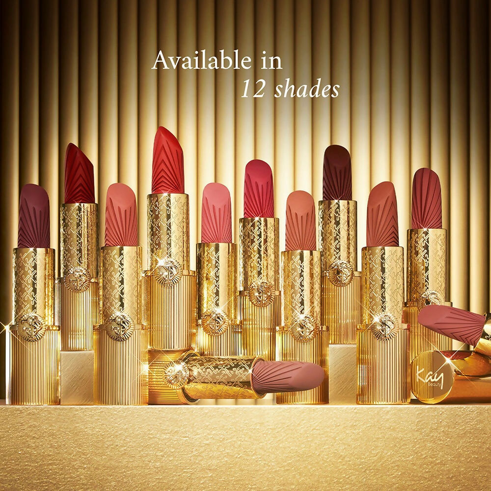 Kay Beauty x Falguni Shane Peacock Luxe Matte Lipstick - Rani Rose | Grocsy