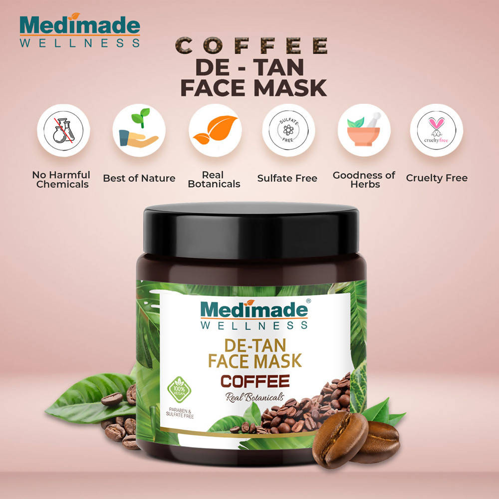 Medimade Wellness Coffee De-Tan Face Mask | Grocsy