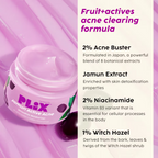 PLIX The Plant Fix Jamun Active Acne Regime - Cleanser, Acne Mark Serum, Moisturizer & Body Wash For Women & Men | Grocsy