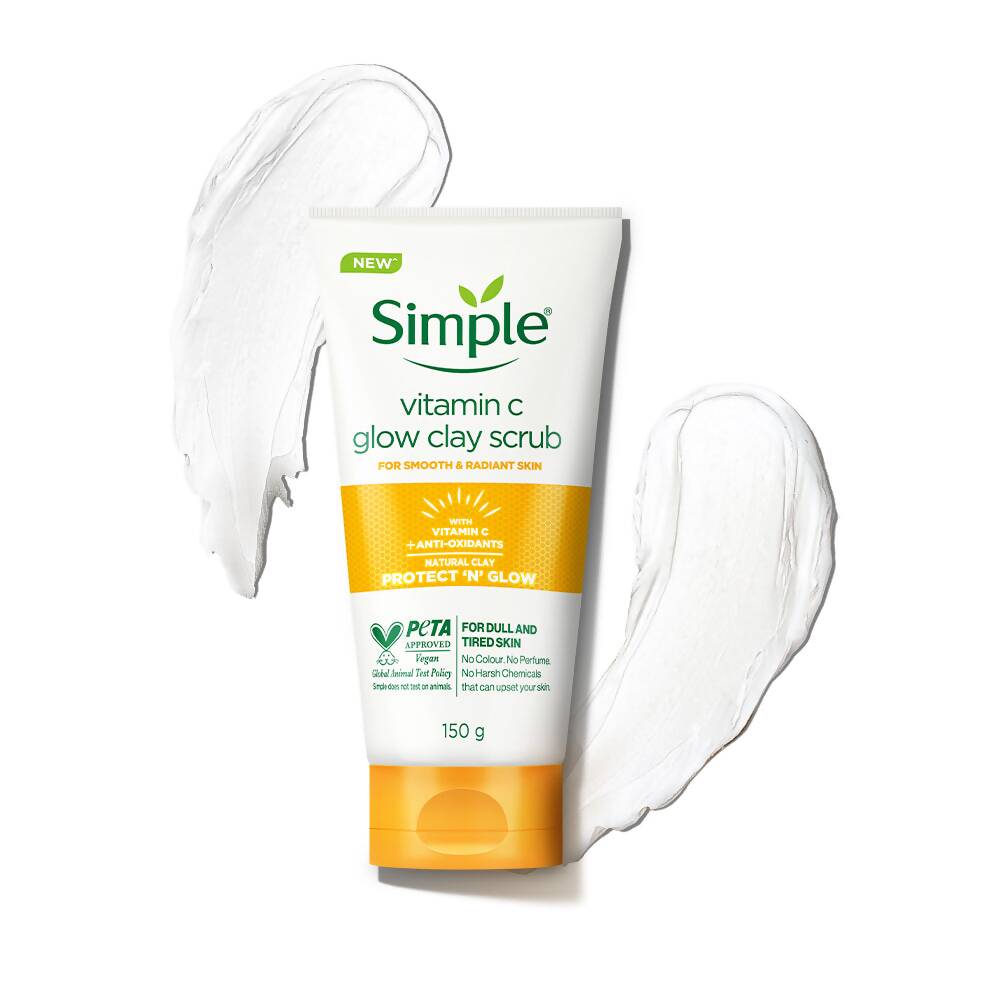 Simple Protect N Glow Vitamin C Glow Clay Scrub | Grocsy