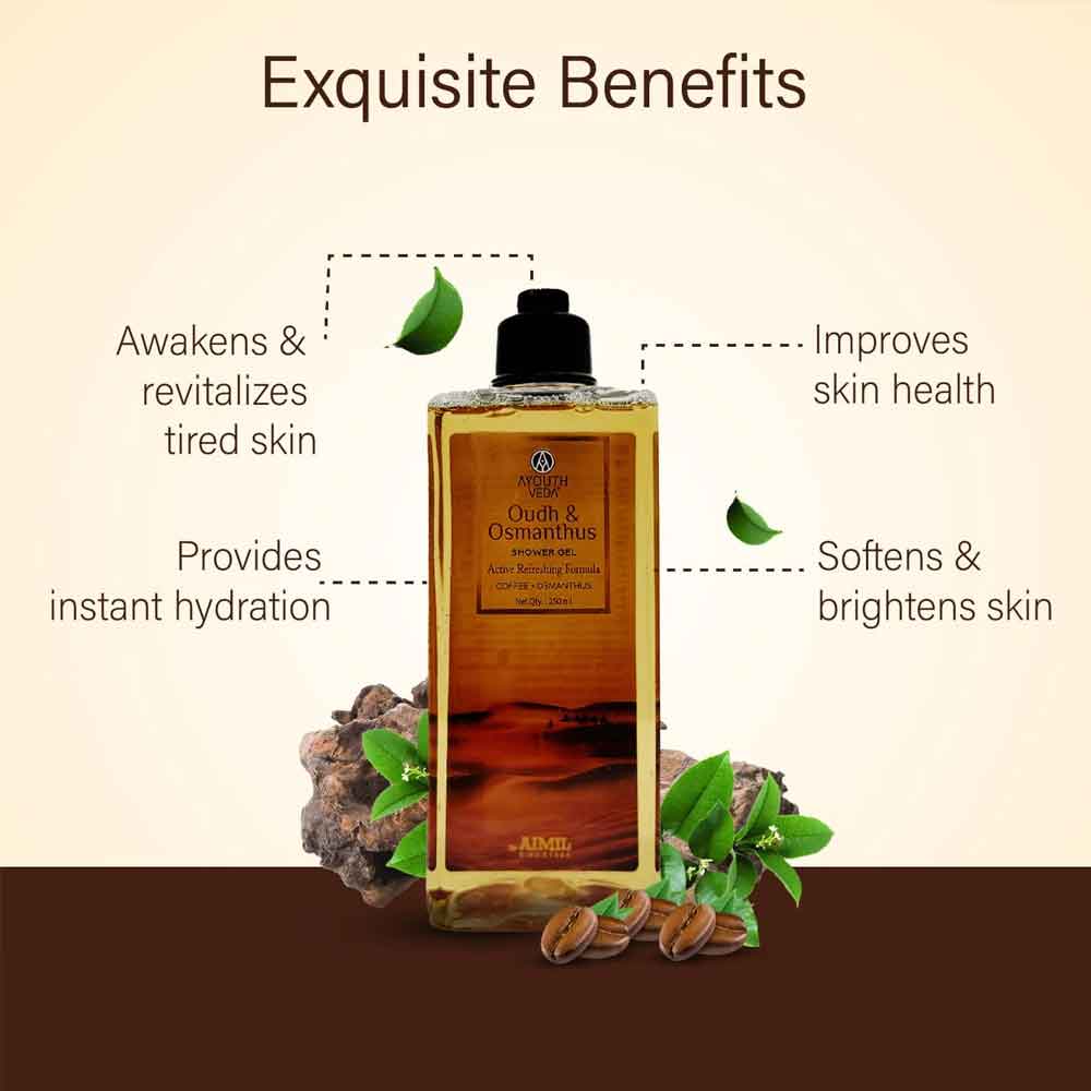 Ayouthveda Oudh & Osmanthus Shower Gel | Grocsy