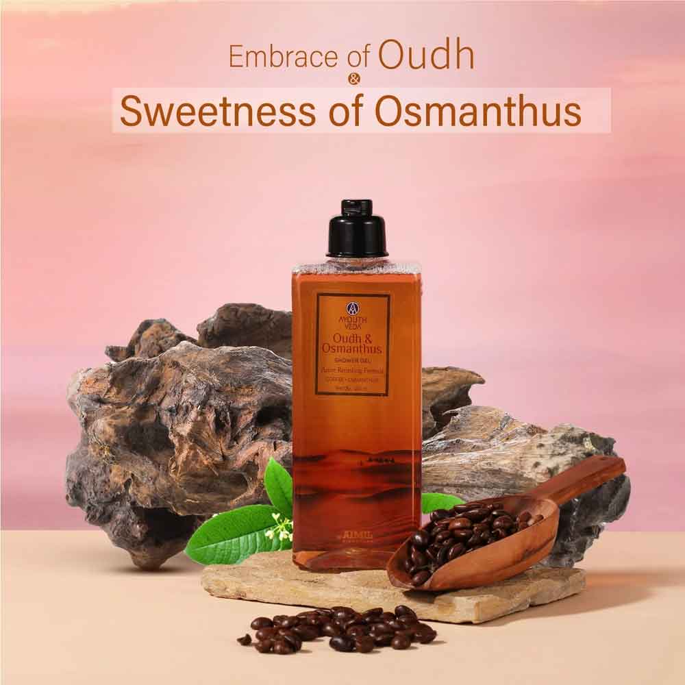 Ayouthveda Oudh & Osmanthus Shower Gel | Grocsy
