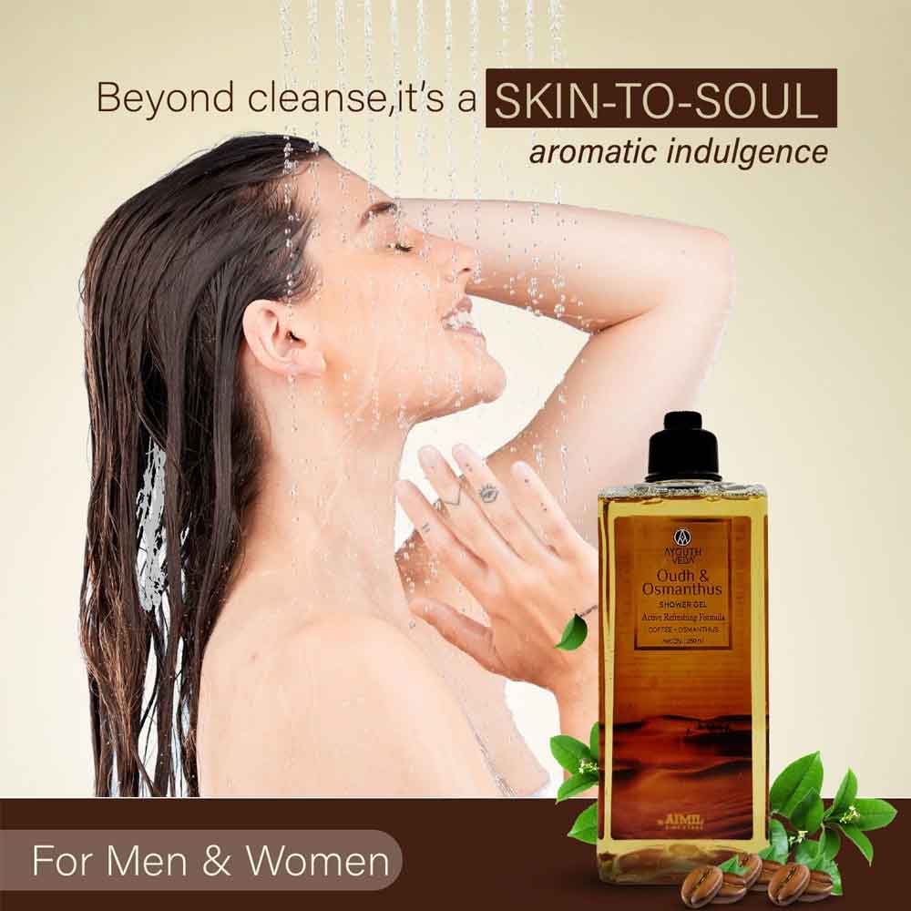 Ayouthveda Oudh & Osmanthus Shower Gel | Grocsy