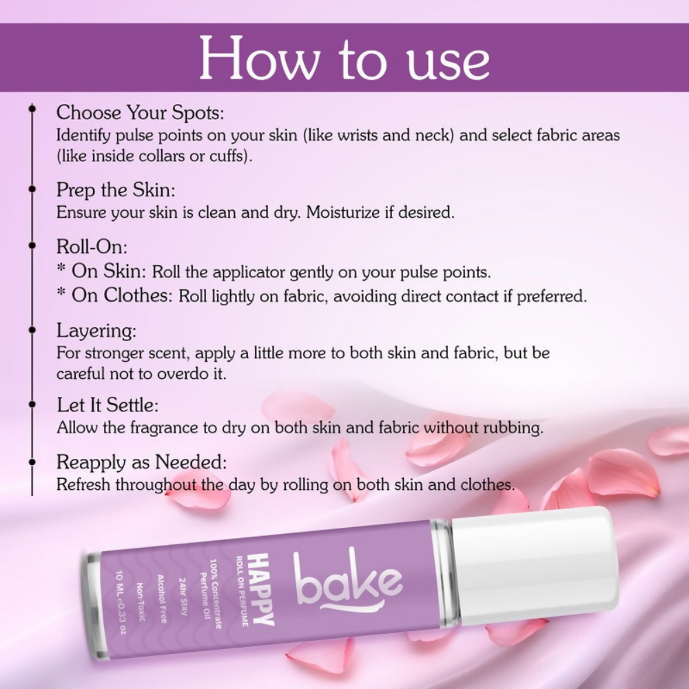 Bake Happy 100% Concentrated Perfume Oil Roll on Fragrance For Men & Women - Black Currant | Grocsy