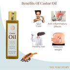 The Pure Story Natural Cold Pressed Castor Hair Oil | Grocsy