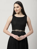 NVR Women Circular Gold-Polished Stretchable Metal Belt | Grocsy