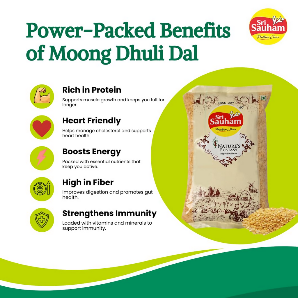Sri Sauham Premium Moong Dhuli Dal | Grocsy