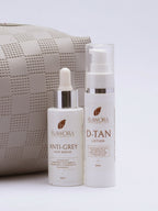 Flawora Set of Anti-Grey Hair Serum and D-Tan Lotion | Grocsy