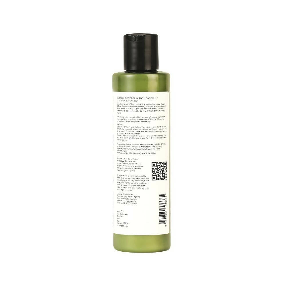 Detoxie Hairfall Control & Anti-Dandruff Capsicum Shampoo | Grocsy