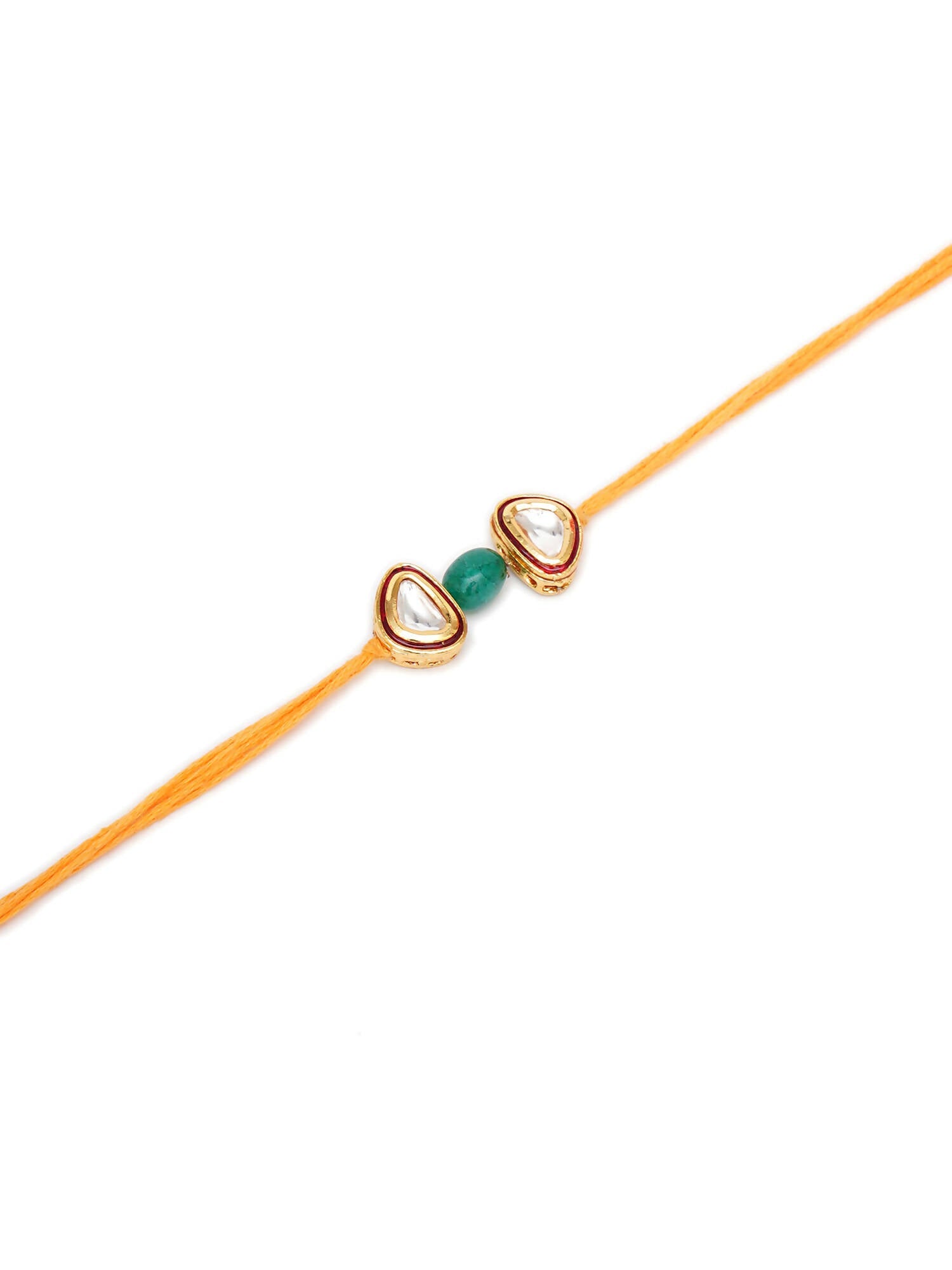 Designer kundan Rakhi - Ruby Raang | Grocsy