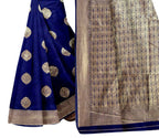 Vamika Blue Weaving Banarasi Jacquard Saree | Grocsy