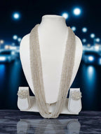 Inhanns Rangsaaz 20-Layer Luxe Long Beaded Necklace (With Optional Statement Earrings) - Rainbow Beads With Earring | Grocsy