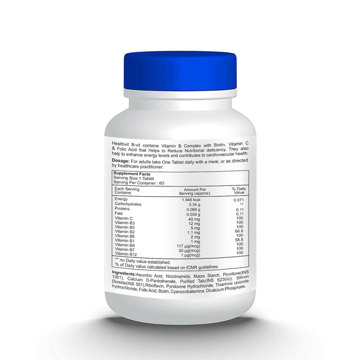 Healthvit Nutrition Natural B-Vit Tablets | Grocsy