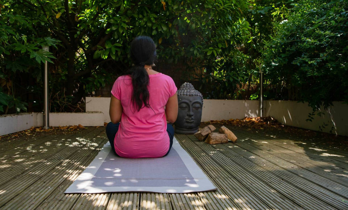 Karpasa London Handmade Yoga Mat Grey Organic Cotton | Grocsy