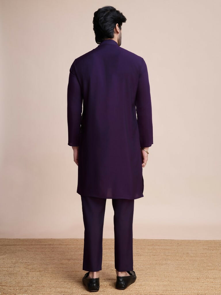 Vastranavya Traditional Festival Wear Pure Silk Thread & Sequence Embroidered Work Kurta | Grocsy