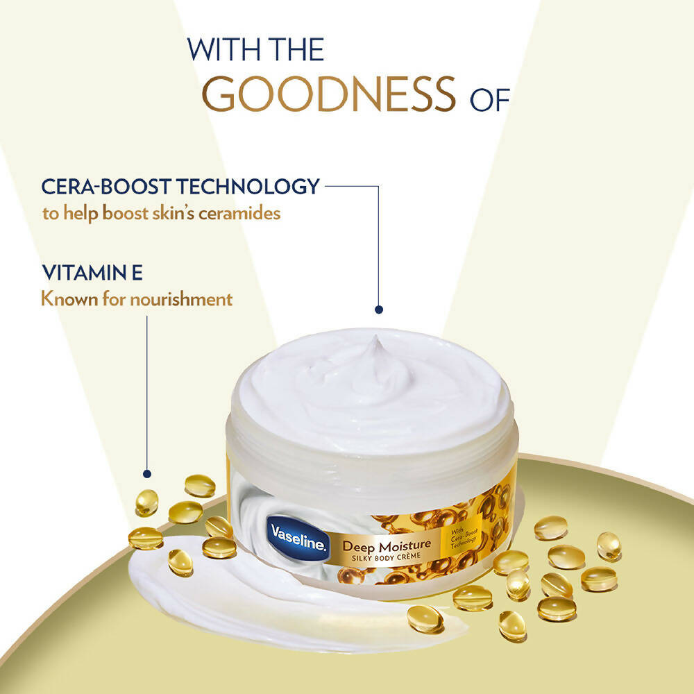 Vaseline Deep Moisture Silky Body Creme | Grocsy