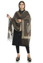 Mominos Fashion Moeza Handloom Cotton Brown Dupatta | Grocsy